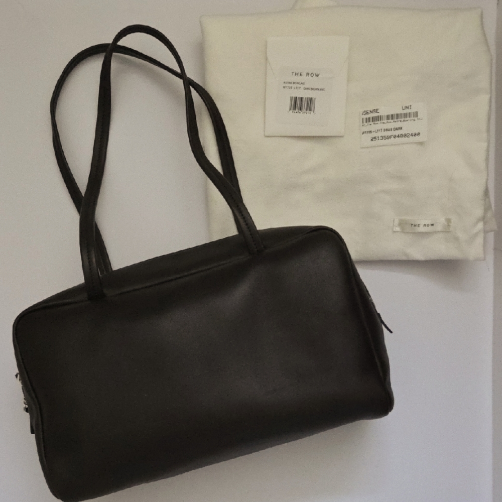 The Row Dark Brown Astra Bowling Bag